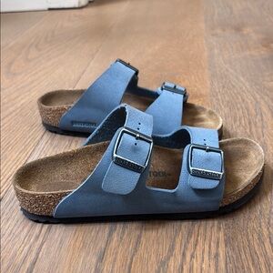 Birkenstock Arizona Blue Sandals with Adjustable Straps and Cork Footbed